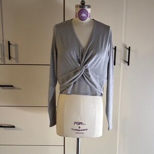 Abercrombie & Fitch Silver Twist-Front Blouse